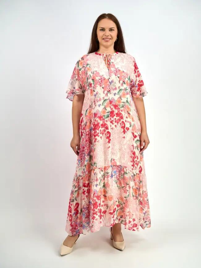 Платье ЭттоПлюс 34182 размеры 52- 58 фото 1