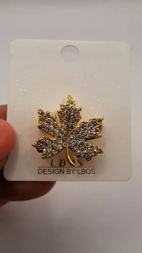 Брошь Кленовый лист 6211550 фото 1