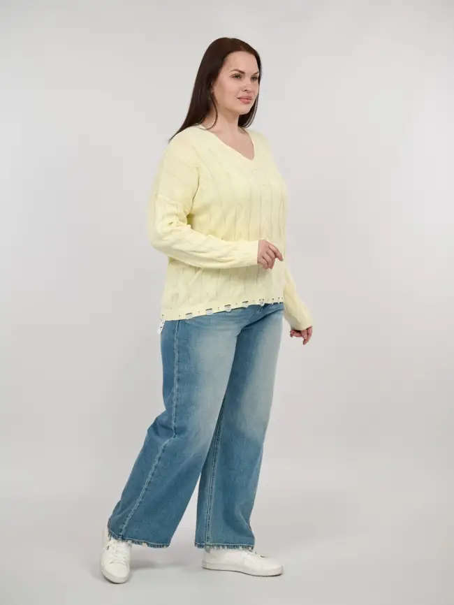 Джемпер Италия косы 3388 Размер 50-58 фото 54