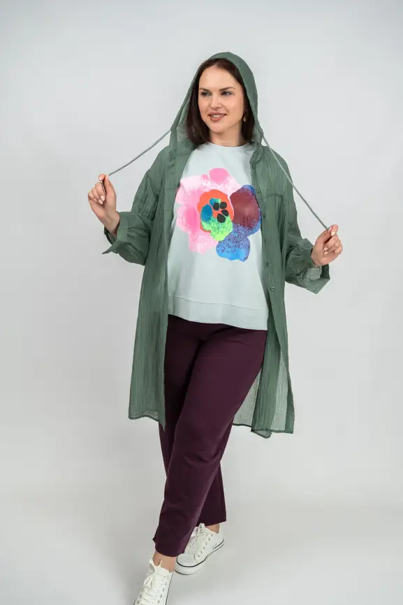 Пыльник рубашка удлиненный 9087 Размер 50-58 фото 25