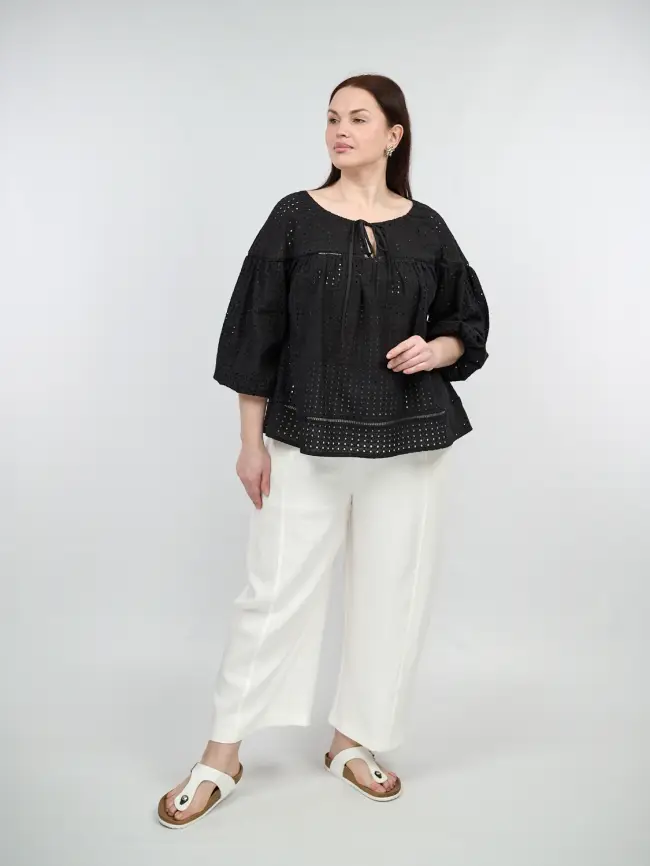 Блуза Шитье 8801 Размер 50-58 фото 2