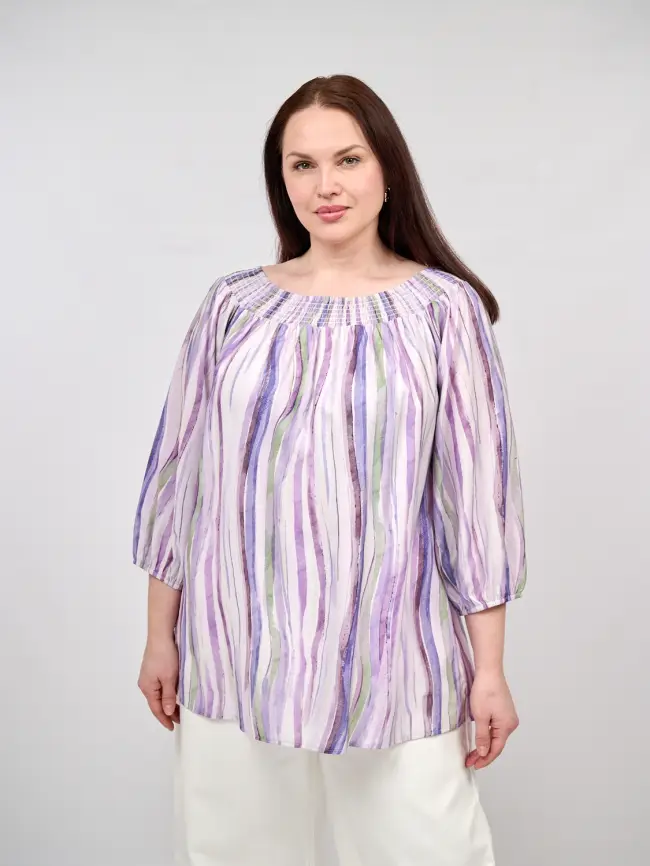 Блуза ЭттоПлюс 34187 Размер 52-58 фото 1