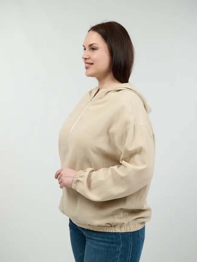 Бомбер лен 25016 фото 7