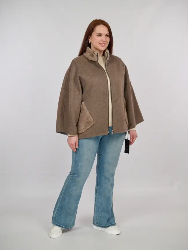 Пальто кашемир 082 Размеры 48-60 фото 3