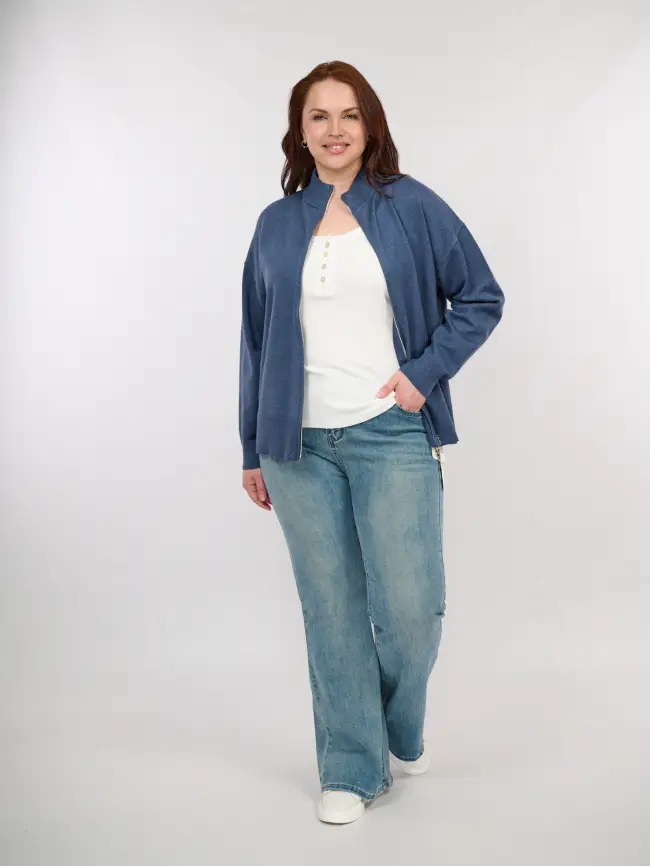 Кофта на молнии 25411 ЭттоПлюс Размер 50-58 фото 17