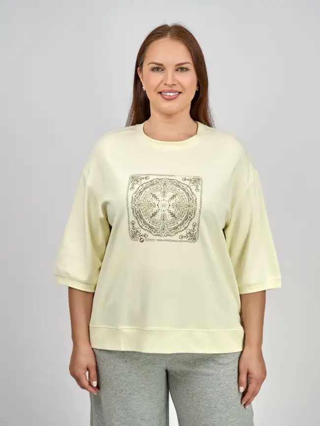 Лонгслив с принтом 95048 Размер 54-58 фото 2