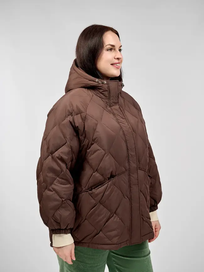Стеганая куртка с капюшоном 8815 фото 3