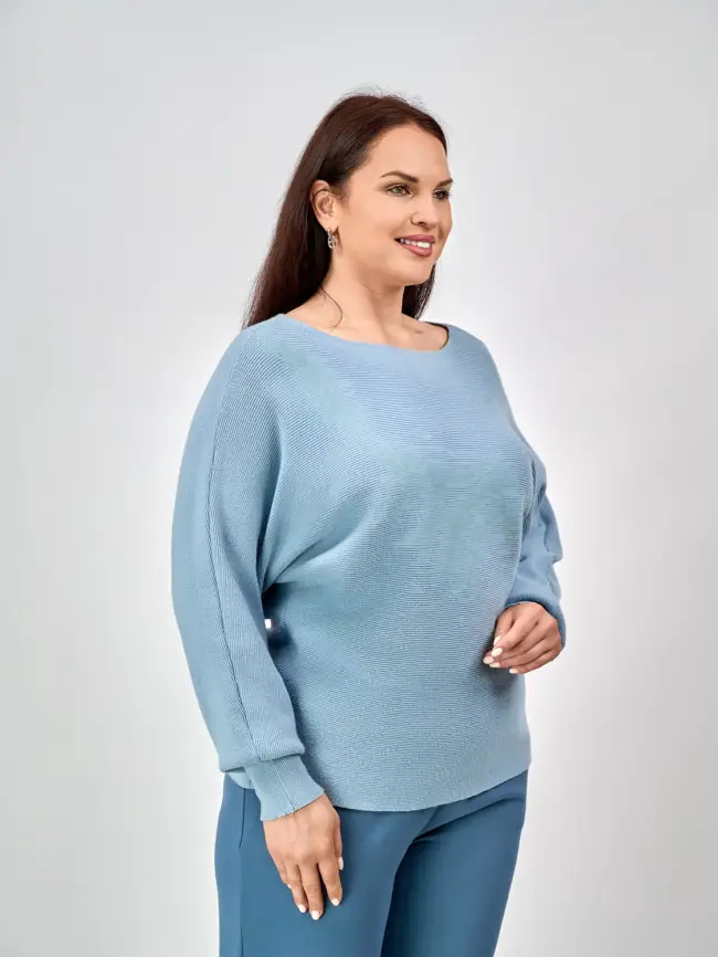 Джемпер в рубчик ЭТТО ПЛЮС 717 Размер 48-58 фото 34