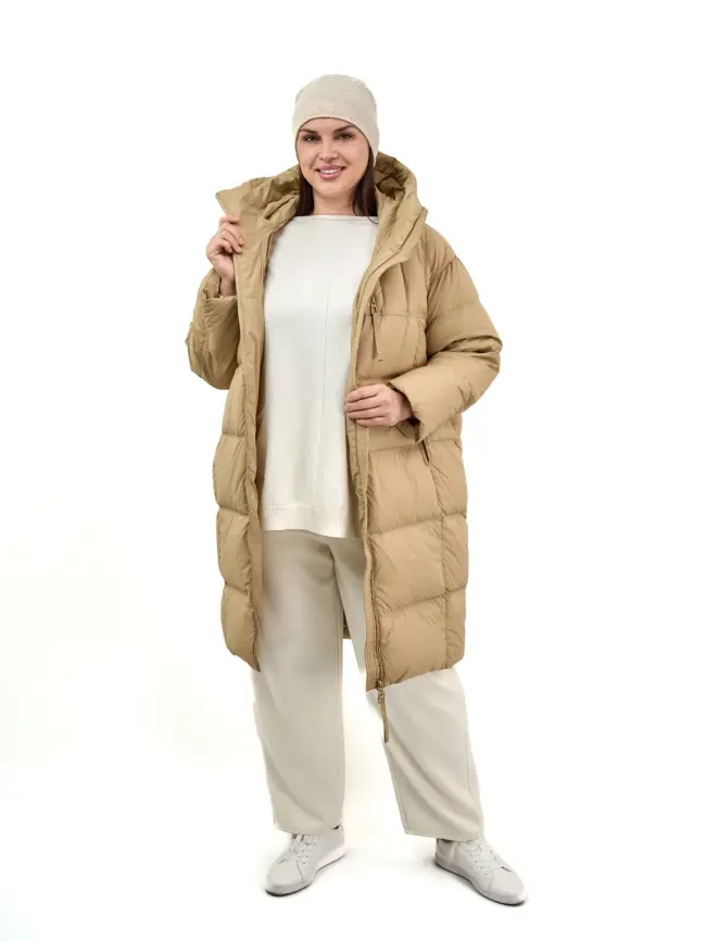 Пуховое пальто 870 Размер 48-54 фото 21