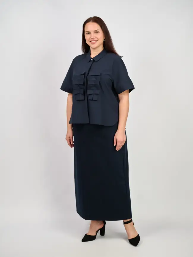 Блуза 52364 размеры 50- 58 фото 6