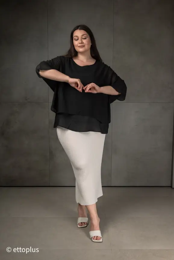 Блуза ЭттоПлюс 30059 Размер 50-58 фото 57