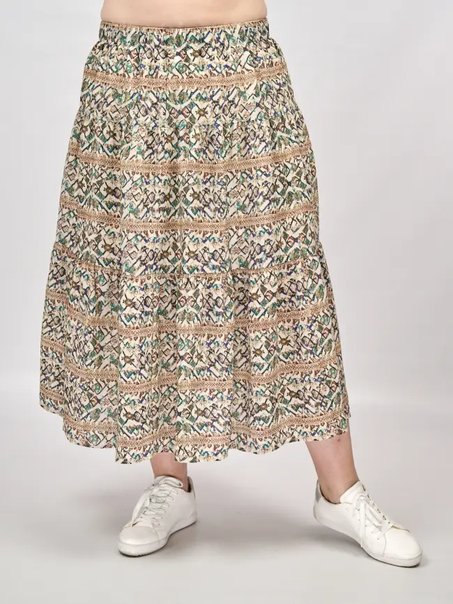 Юбка с принтом 1231 размеры 48- 58 фото 4