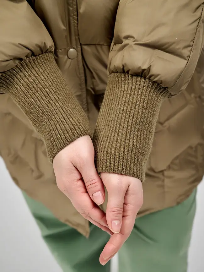 Пуховое пальто 6562 Размер 48-56 фото 50