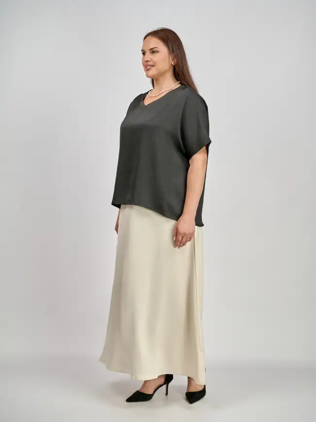 Блуза с v-вырезом ЭттоПлюс 1003 Размеры 50-58 фото 25