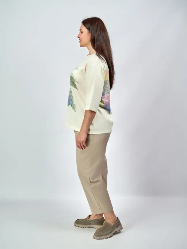 Джемпер облегченный с принтом 1006 Размер 50-58 фото 31