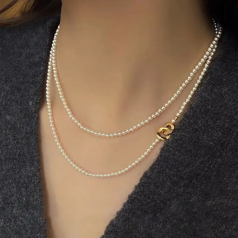 Ожерелье из мелких жемчужин Б0065 фото 2