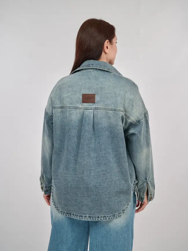 Куртка джинсовая 65227 Размер 48-56 фото 7