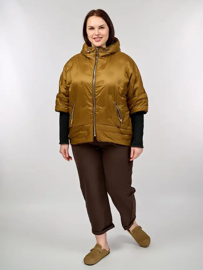 Куртка с трикотажным рукавом 6560 фото 26