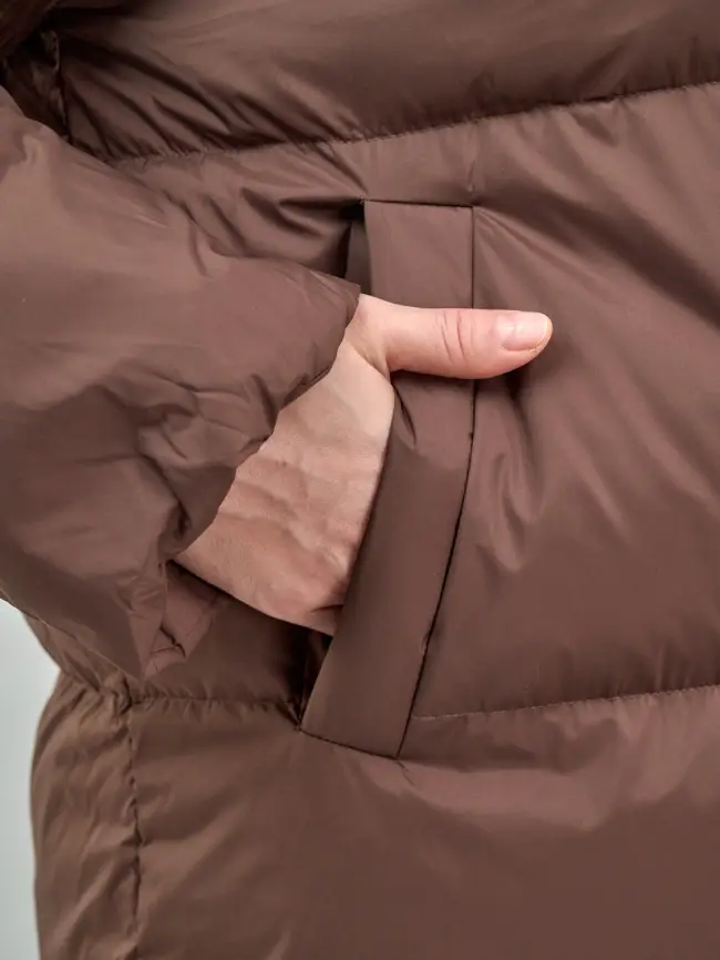 Пуховое пальто 9066 Размер 54-58 фото 20