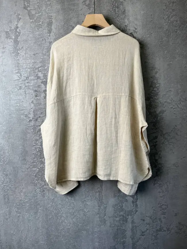 Льняная рубашка 8519 фото 6