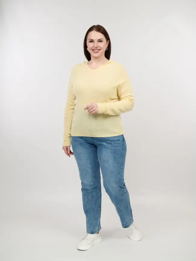 Шерстяной джемпер с капюшоном 25676 Размер 46-54 фото 27