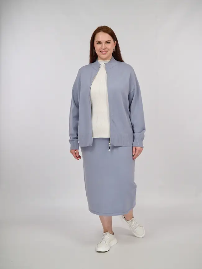 Кофта на молнии 25411 ЭттоПлюс Размер 50-58 фото 70