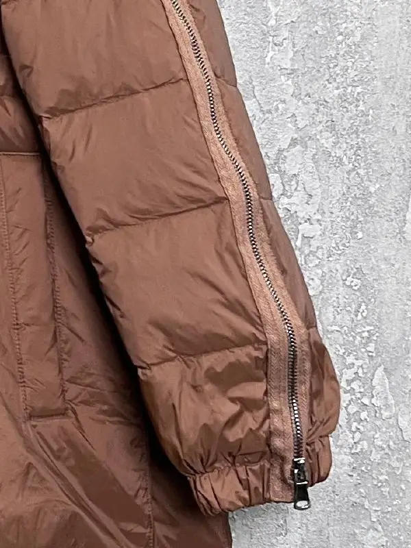 Пуховое пальто 23095 Размер 48-54 фото 14