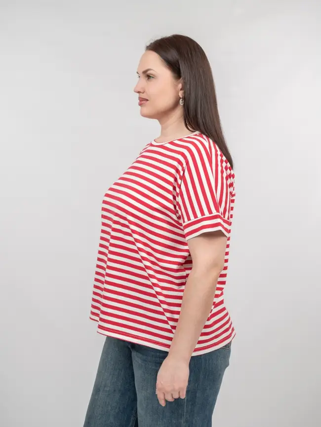 Футболка в полоску ЭттоПлюс 010-1 Размер 50-58 фото 25