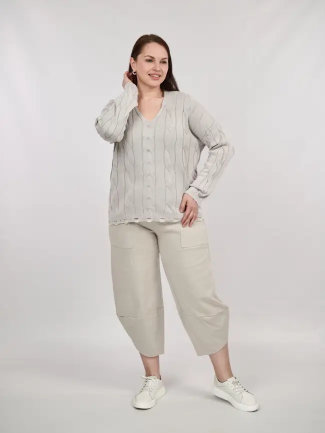 Джемпер Италия косы 3388 Размер 50-58 фото 65