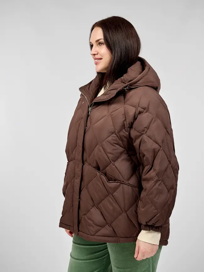 Стеганая куртка с капюшоном 8815 фото 8