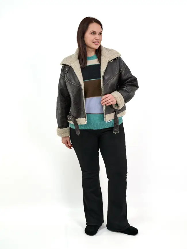 Дубленка авиатор 18907 Размер 50-54 фото 10