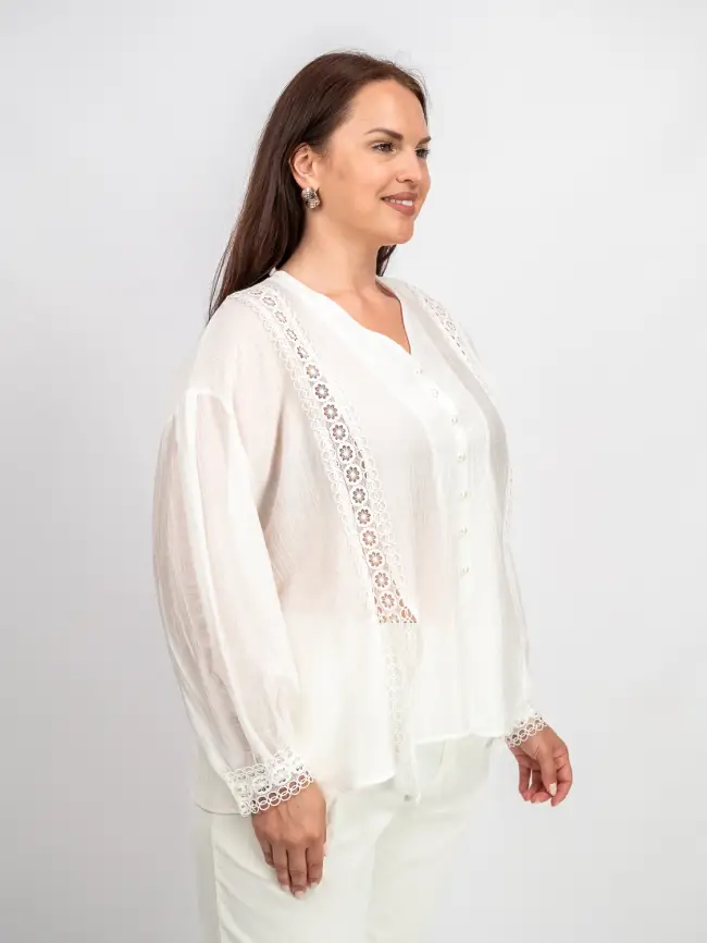 Блуза с разрезами 7704 фото 5