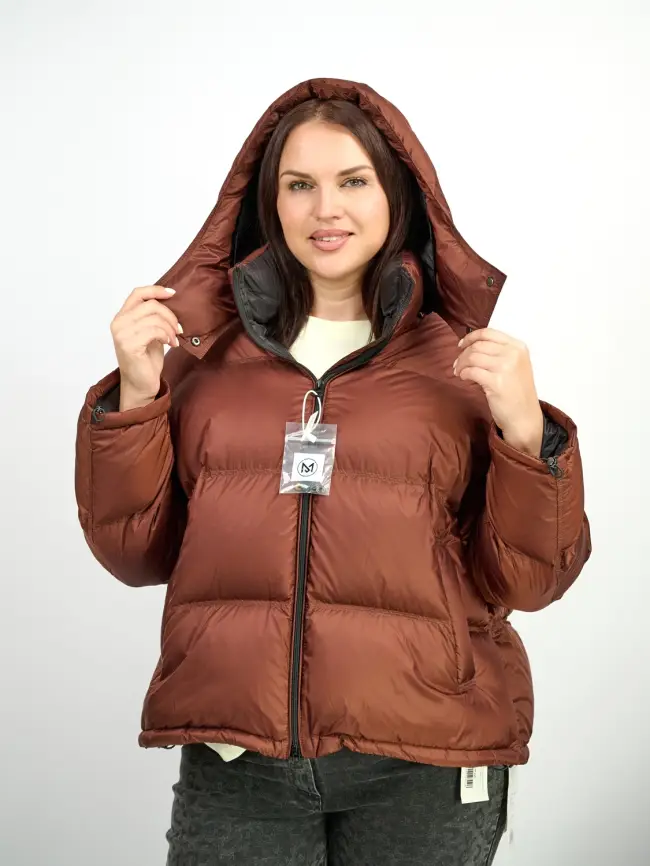 Пуховик зимний короткий 9903 Размер 50-58 фото 26