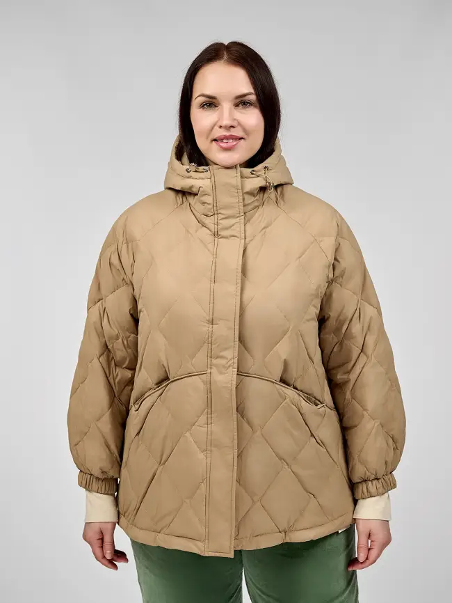 Стеганая куртка с капюшоном 8815 фото 45