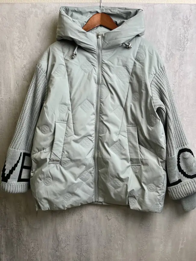 Куртка с вязанными рукавами фото 7