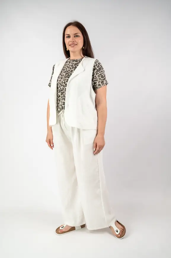 Палаццо лен 25002-2 Размер 54-58 фото 39