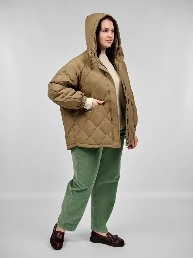 Стеганая куртка с капюшоном 8815 фото 34
