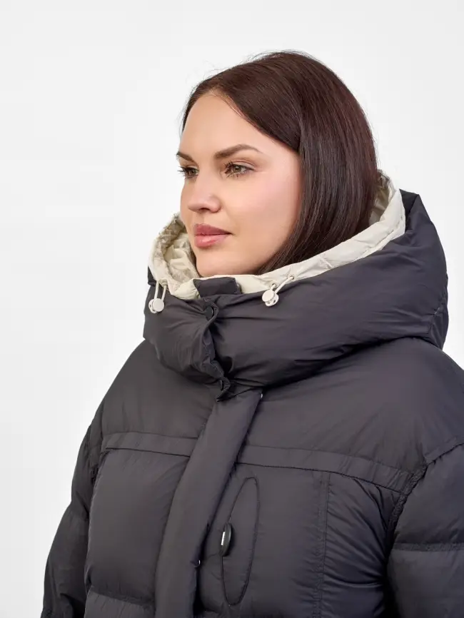 Пуховое пальто 8892 Размер 48-52 фото 29