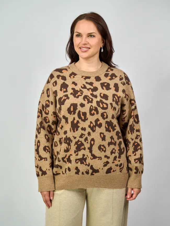 Джемпер Леопард 50-58 58258 фото 9