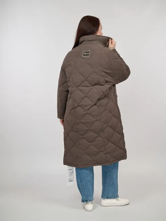 Пуховое пальто 61010 Размер 50-56 фото 17