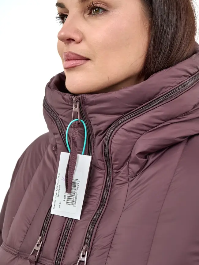 Пуховое пальто 870 Размер 48-54 фото 15