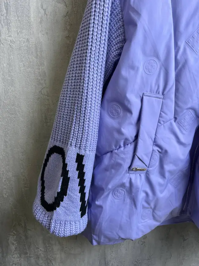 Куртка с вязанными рукавами фото 6