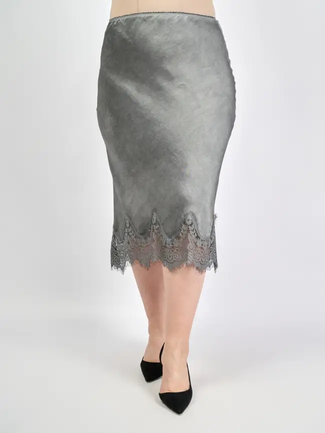 Юбка с кружевом 6292 Италия Размер 46-54 фото 25