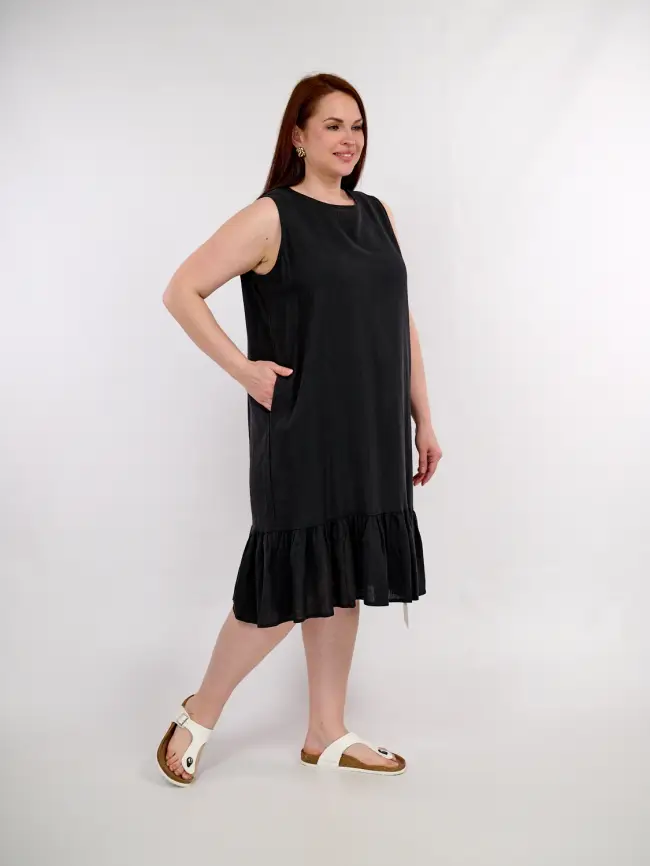 Сарафан волан лен 23300 Размер 54-58 фото 6