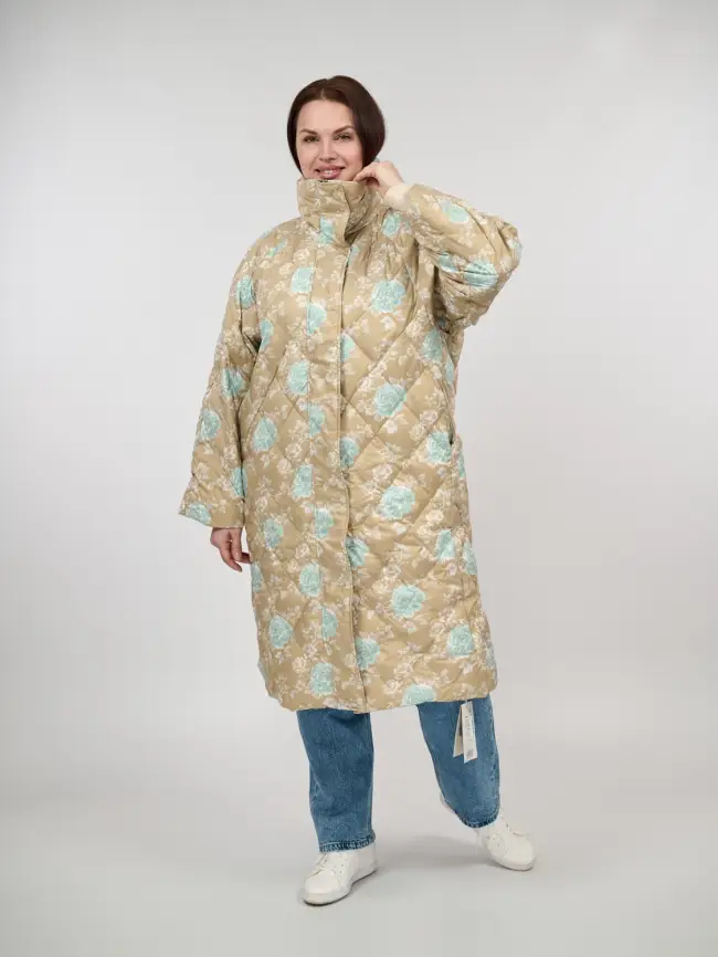 Пуховое пальто 51030 Размер 50-56 фото 4