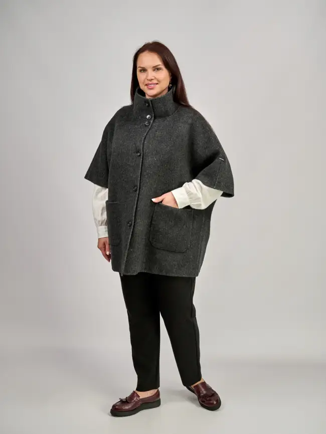 Пальто шерсть 0718-1 Размер 50-60 фото 17