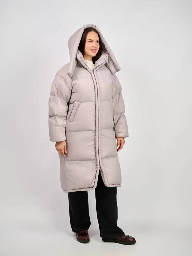 Пуховое пальто 2332 Размер 50-54 фото 9