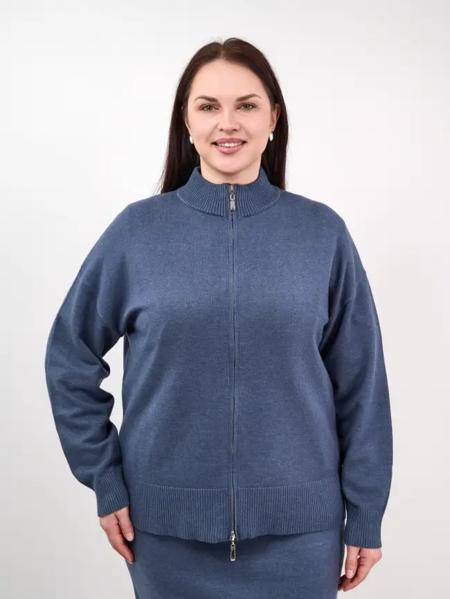 Кофта на молнии 25411 ЭттоПлюс Размер 50-58 фото 5