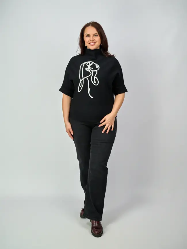 Джемпер "Девушка" 0921 Размер 46-54 фото 17