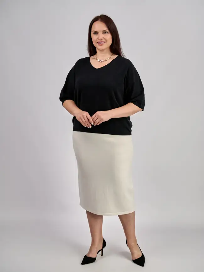 Юбка-карандаш ЭттоПлюс 272-1 Размер 54-58 фото 40